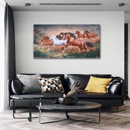Yxbhhym-Large Size Running Horse Wall Art Pictures Animal Canvas Print Art Horse Paintings Poster