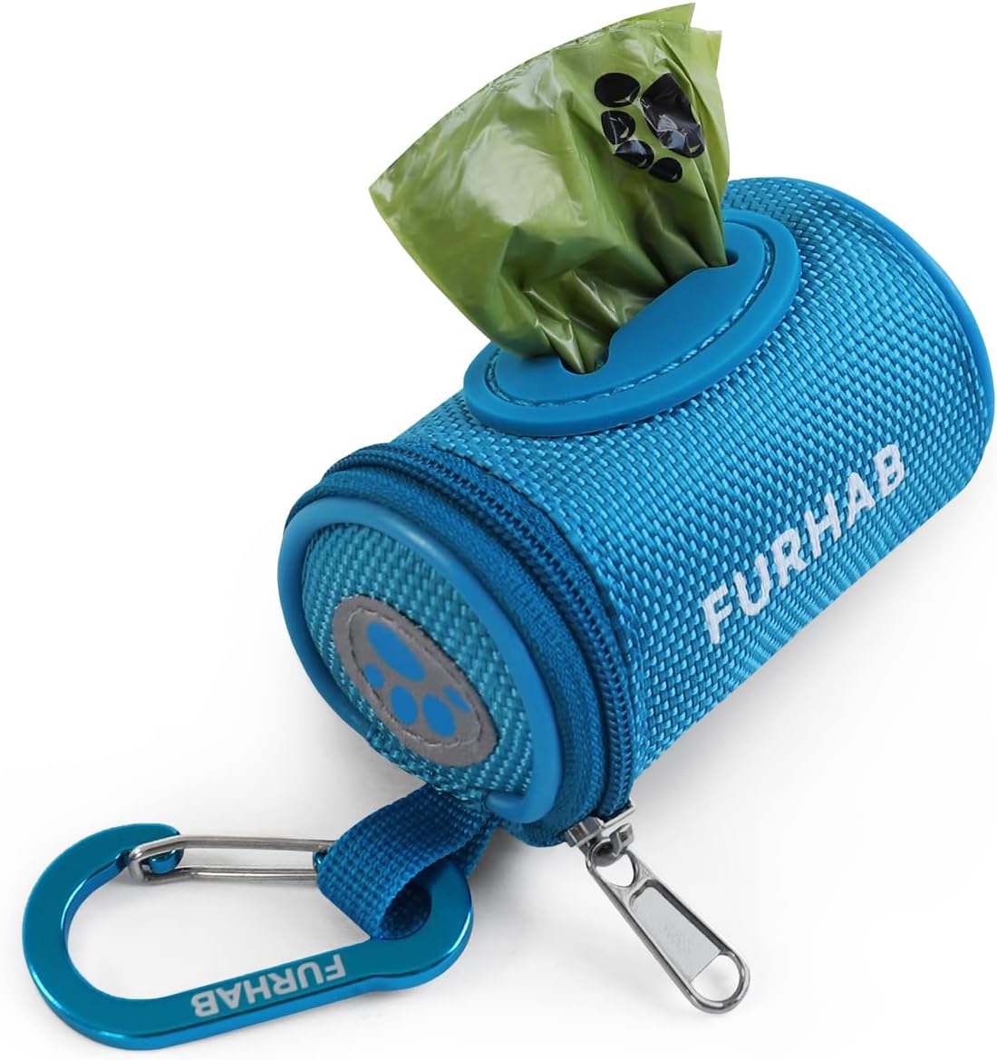 Dog Poop Bag Holder for Leash Doggie Waste Bag Dispenser Soft Fabric Puppy Potty Carrier Small