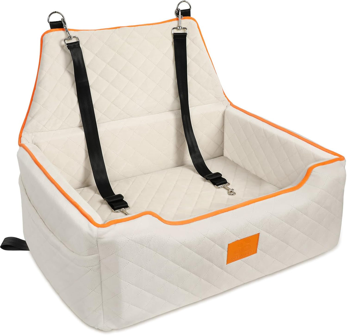 Dog Car Seat for Large/Medium Dog, Booster Seat Under 55Lbs or 2 Small Dogs, Detachable and