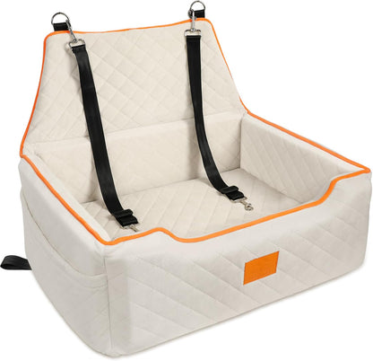 Dog Car Seat for Large/Medium Dog, Booster Seat Under 55Lbs or 2 Small Dogs, Detachable and