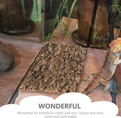 Totority Cork Bark 3Pcs Plants Decor Cork Terrarium Background, Cork Tile Background Decorative