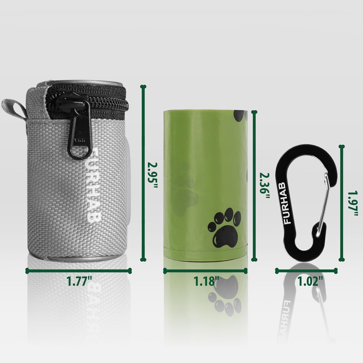 Glow Dog Poop Bag Holder for Leash Doggie Waste Bag Dispenser Puppy Potty Carrier Small Doggy