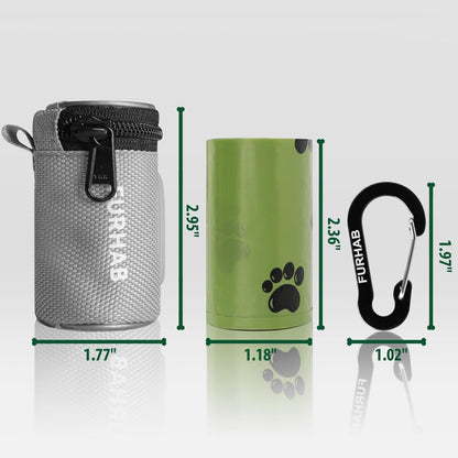 Glow Dog Poop Bag Holder for Leash Doggie Waste Bag Dispenser Puppy Potty Carrier Small Doggy