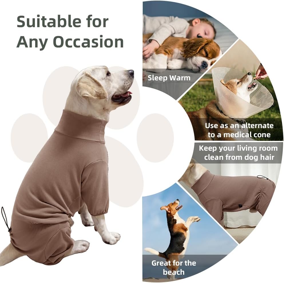 Dog Pyjamas PJS Sweater Clothes and Home Clothing Suitable for Medium to Large Breeds of Dogs, Dog