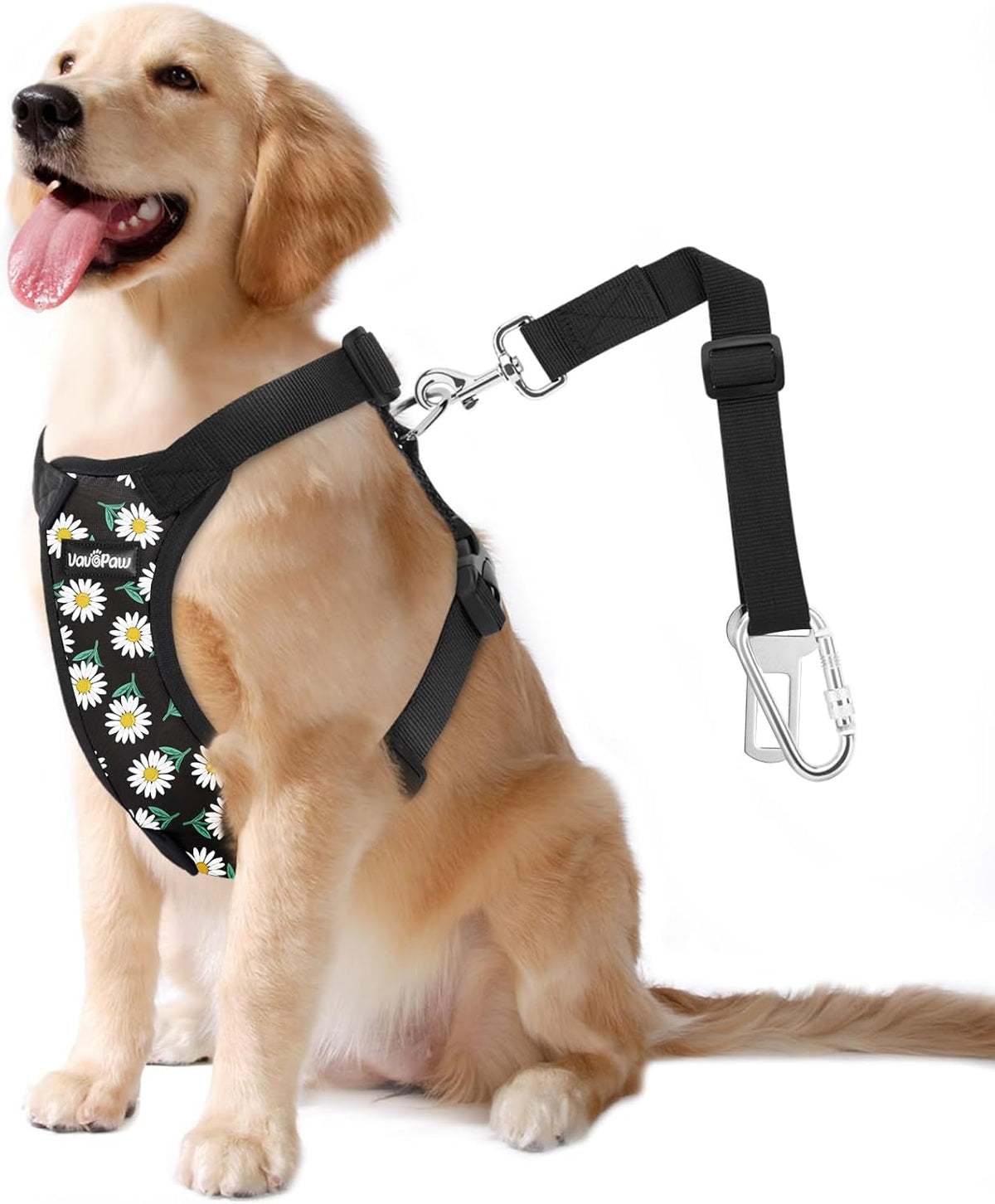 Dog Seat Belt, Safety Vest Dog Car Harness with Adjustable Buckle Dog Seat Belt for Vehicle Nylon