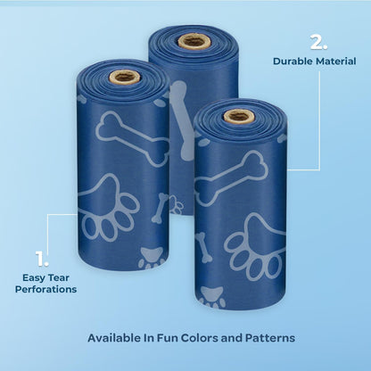 Best Pet Supplies Dog Poop Bags (240 Bags) for Waste Refuse Cleanup, Doggy Roll Replacements for