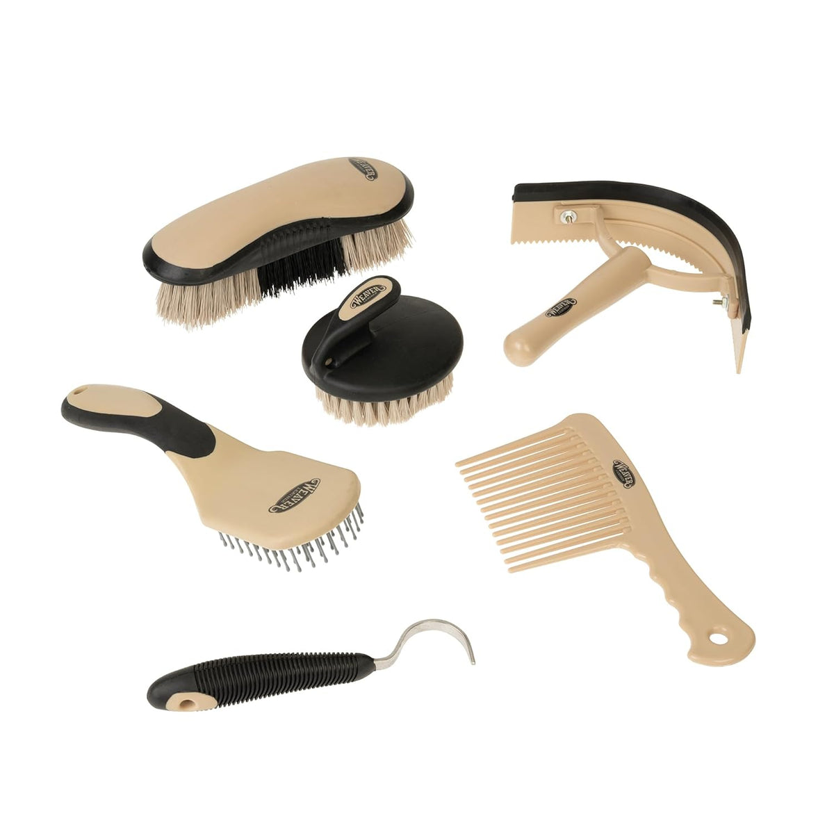 Weaver Equine 6-Piece Horse Grooming Kit, Ergonomic Gentle Horse Care Kit, Equestrian Supplies for