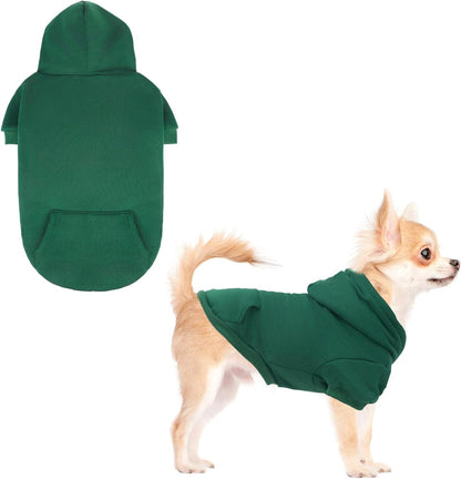 KOOLTAIL Basic Dog Hoodie - Soft & Warm Dog Hoodie Sweater with Leash Hole and Pocket, Dog Winter