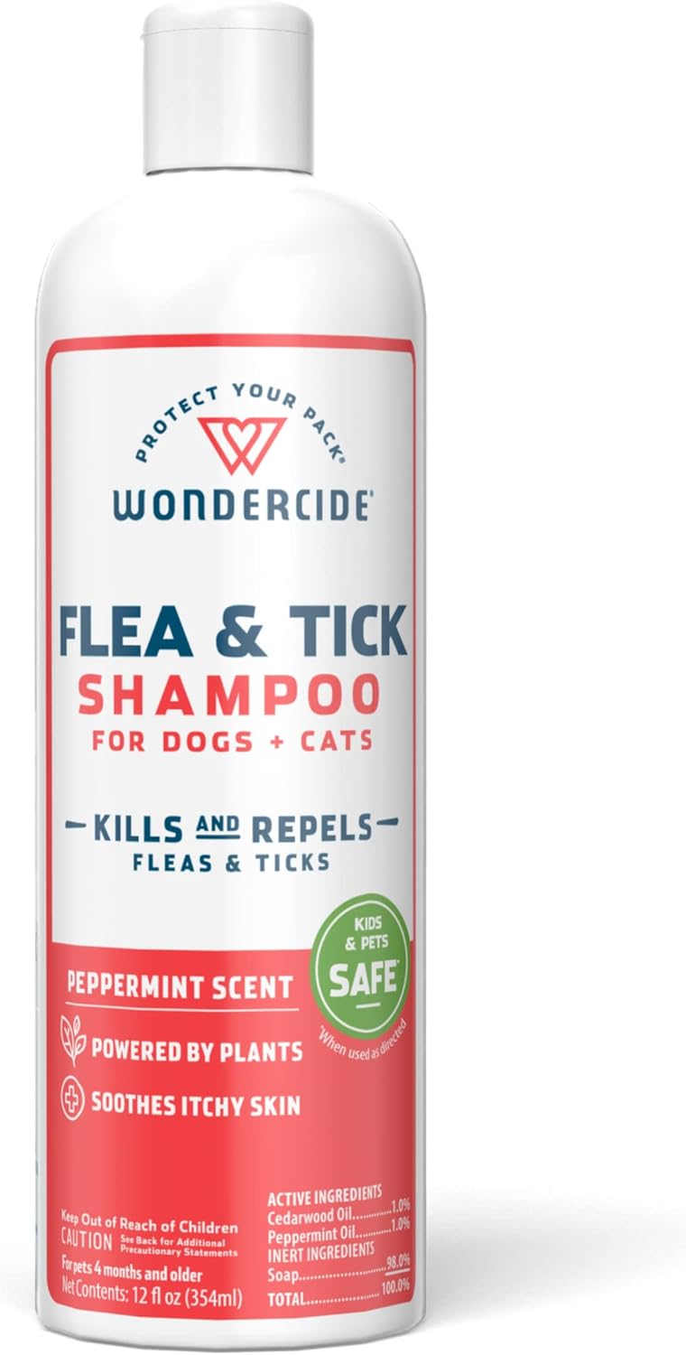 Wondercide - Flea & Tick Shampoo for Dogs and Cats - Flea and Tick Killer Treatment with Natural