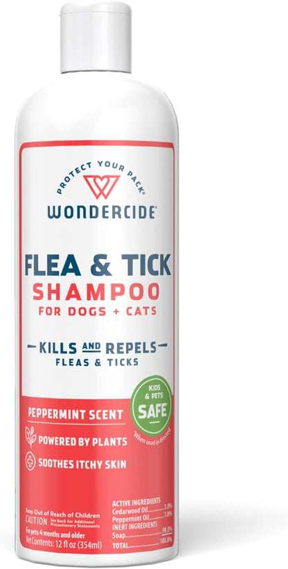 Wondercide - Flea & Tick Shampoo for Dogs and Cats - Flea and Tick Killer Treatment with Natural
