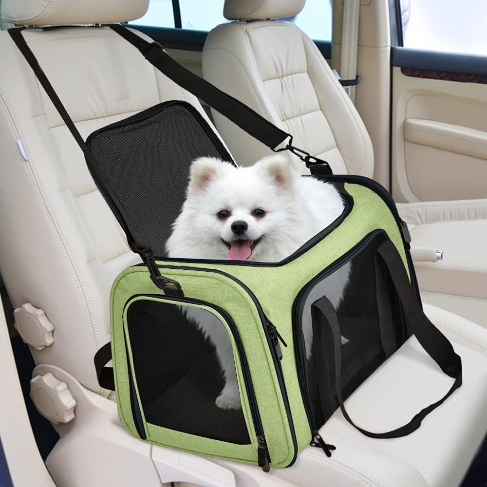 Pet Carrier for Small Medium Cats Dogs Puppies up to 15 Lbs, Airline Approved Small Dog Carrier