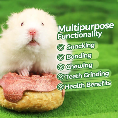 TEEWY 3PCS Guinea Pig Toys, Prevent Teeth Overgrowth, Natural Vegetables and Timothy Grass, Hamster