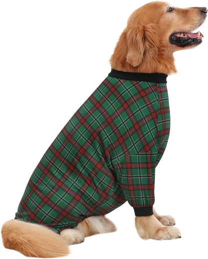HDE Dog Pajamas One Piece Jammies Jumpsuit Pet Clothes Outfit Stretchy Lightweight Comfy Shirt Pjs