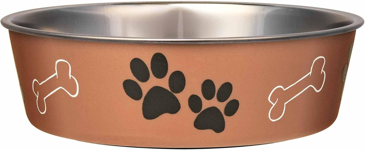Loving Pets - Bella Bowls - Dog Food Water Bowl No Tip Stainless Steel Pet Bowl No Skid Spill Proof