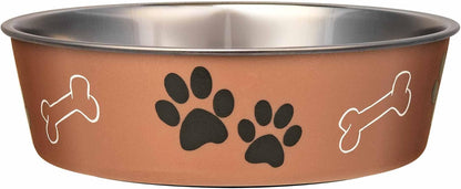 Loving Pets - Bella Bowls - Dog Food Water Bowl No Tip Stainless Steel Pet Bowl No Skid Spill Proof