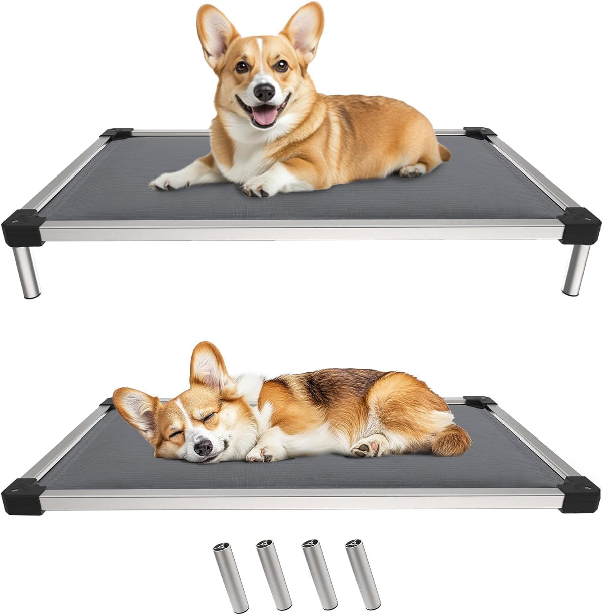 FXW TitanNest Chew-Proof Elevated Dog Bed, Raised Cot for Indoor/Outdoor/Camping Use, Durable &