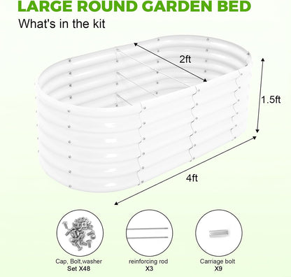 Land Guard 18“ Tall 4×2ft Galvanized Raised Garden Bed Kit, Galvanized Planter Garden Boxes