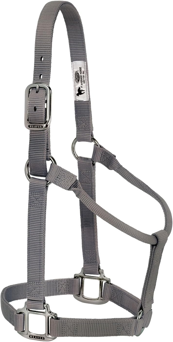 Weaver Equine Nylon Horse Halter, Triple-Ply Cheek Design, Original Non Adjustable Halters for