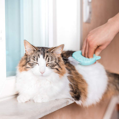Leo's Paw The Original Pet Hair Removal Massaging Shell Comb Soft Deshedding Brush Grooming and