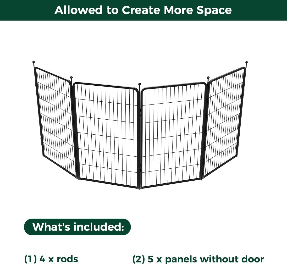 FXW Rollick Unleashed Dog Playpen for Indoor, Yard, RV Camping, 45 inch 4 Panels for Large Dogs