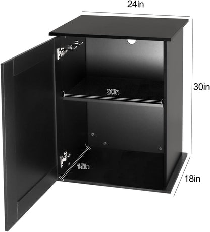 REPTIZOO Reptile Terrarium Stand Wooden Terrarium Cabinet with Storage and Adjustable Shelf