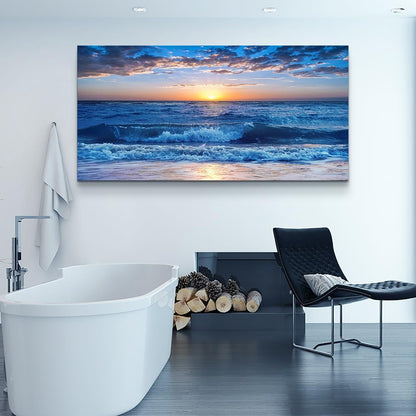 Lapremoly Large Wall Art For Living Room Canvas Wall Decor For Office Bedroom Wall Decorations Blue