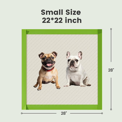 Gardner Pet Dog Pee Pads Rugular 22"x22", Thicker ECO Green Small Disposable Puppy Training Pads