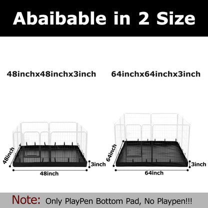 PJYuCien Rectangle Dog Playpen Bottom Pad - Fits 8 Panels 24" Width Metal Dog Pen -48"x48" Size
