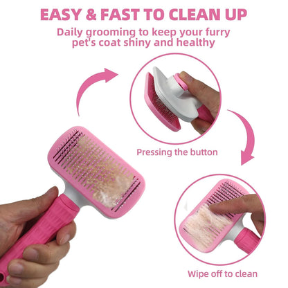 Dog Brush for Shedding,9 PCS in One Pet Slicker Hair Brush Kit with Pet Nail Clipper and File - Dog