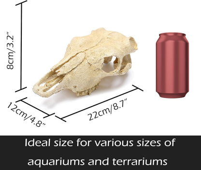 Aquarium Skull Décor Fish Hideout Cave Decorations Betta Tarantula Reptile Snake for Terrarium
