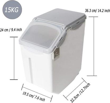 2-Pack 15L/4 Gallon Airtight Food Storage Containers with Locking Lids – Leakproof Dry Dog Food