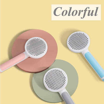 Self Cleaning Slicker Brush for Dogs and Cats, Pet Grooming Hair Brush, Removes Undercoat, Loose