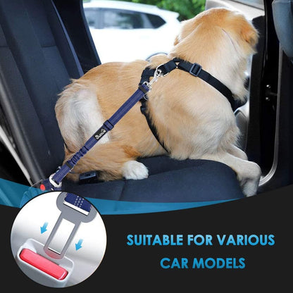 SlowTon Dog Seat Belt for Car, 2 Pack Dog Car Harness Seatbelt Adjustable with Elastic Bungee