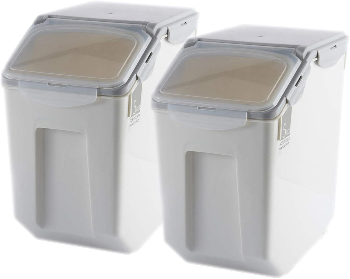2-Pack 15L/4 Gallon Airtight Food Storage Containers with Locking Lids – Leakproof Dry Dog Food