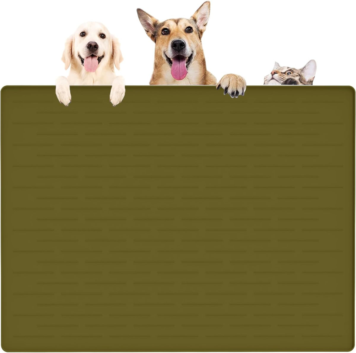 39.4"x29.5" Large Pet Food Mat, Silicone Dog Mats for Food and Water, Nonslip Pet Feeding Mats for