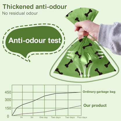 Green Dog Poo Bags Lavender scent - 270 Large Biodegradable Poop Bags, Extra Thicken Strong Corn