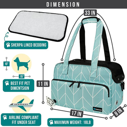 PetAmi Small Dog Purse Carrier, Soft-Sided Pet Carrier Bag with Pockets, Portable Puppy Cat Travel