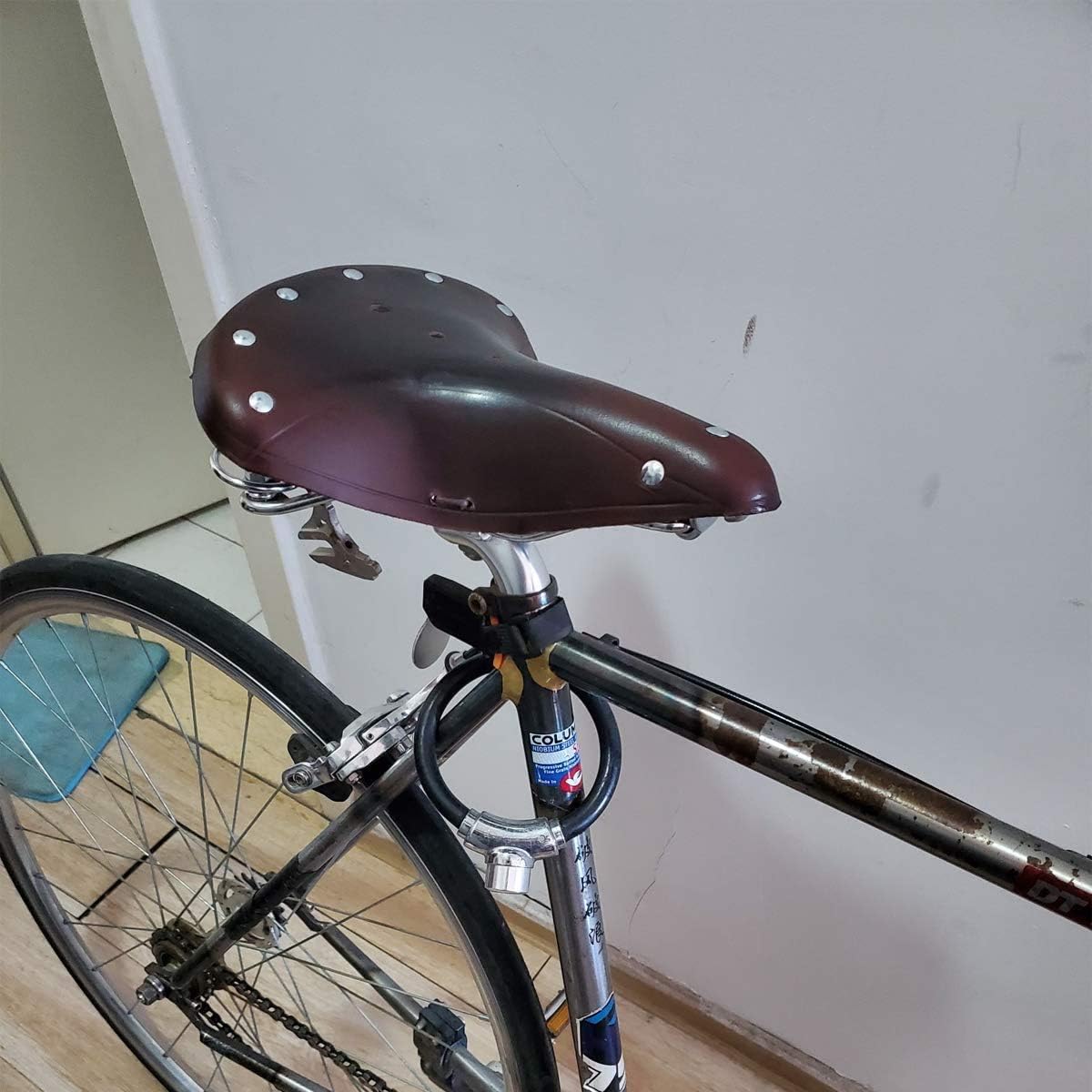 UNISTRENGH English Vintage Bicycle Saddle Touring City Saddle Comfortable Comfort Leather Bicycle