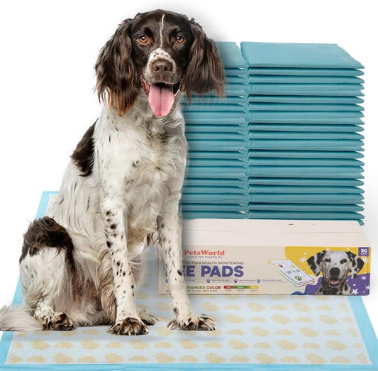 PETSWORLD Giant Dog Potty Pads, Odor-Eliminating, 36" x 36", Ultra Absorbent 5-Layer Leak-Proof