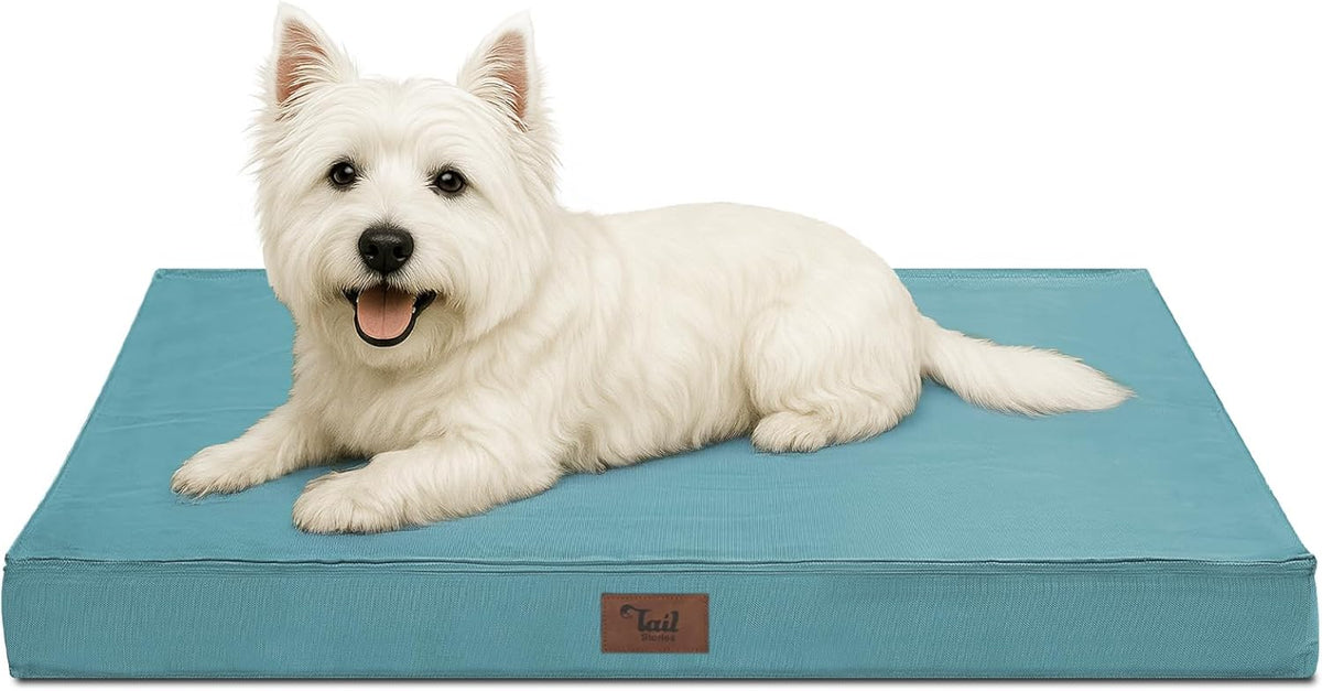 Outdoor Dog Bed for Small Dogs, Waterproof Dog Crate Bed for Small Dogs, Orthopedic Egg Crate Foam