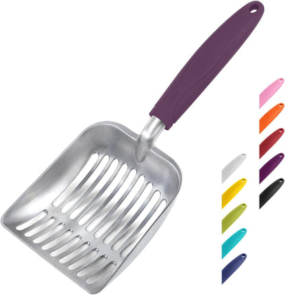 WePet Cat Litter Scoop, Aluminum Alloy Sifter, Kitty Metal Scooper, Deep Shovel, Long Handle, Poop