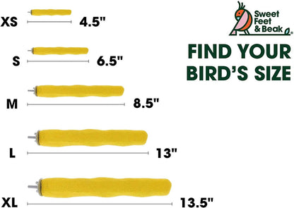 Comfort Grip Safety Perch for Bird Cages - Pedicure Perch for Birds to Keep Nails and Beaks in Top
