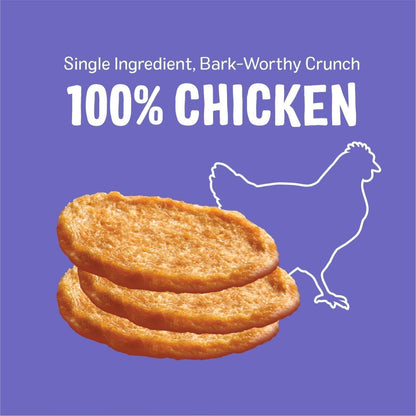 Three Dog Bakery Bark’N Crunch! Chicken Chips, Crunchy Treats for Dogs, Single Ingredient, High