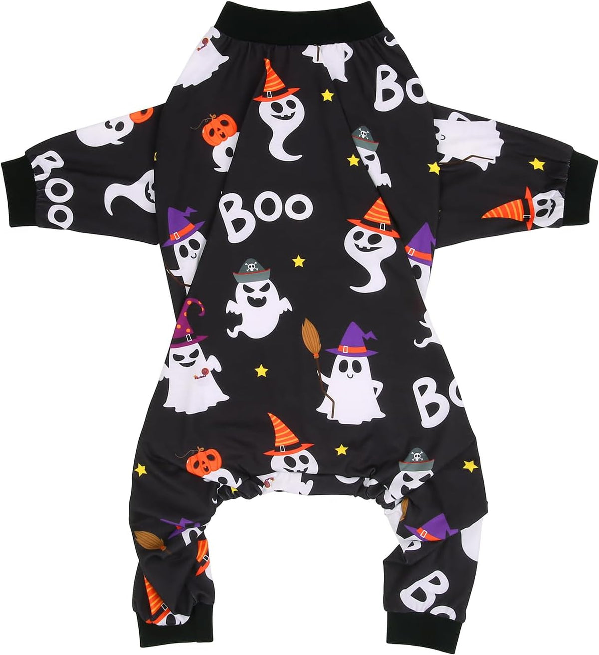 HDE Dog Pajamas One Piece Jammies Jumpsuit Pet Clothes Outfit Stretchy Lightweight Comfy Shirt Pjs