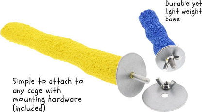 Comfort Grip Safety Perch for Bird Cages - Pedicure Perch for Birds to Keep Nails and Beaks in Top