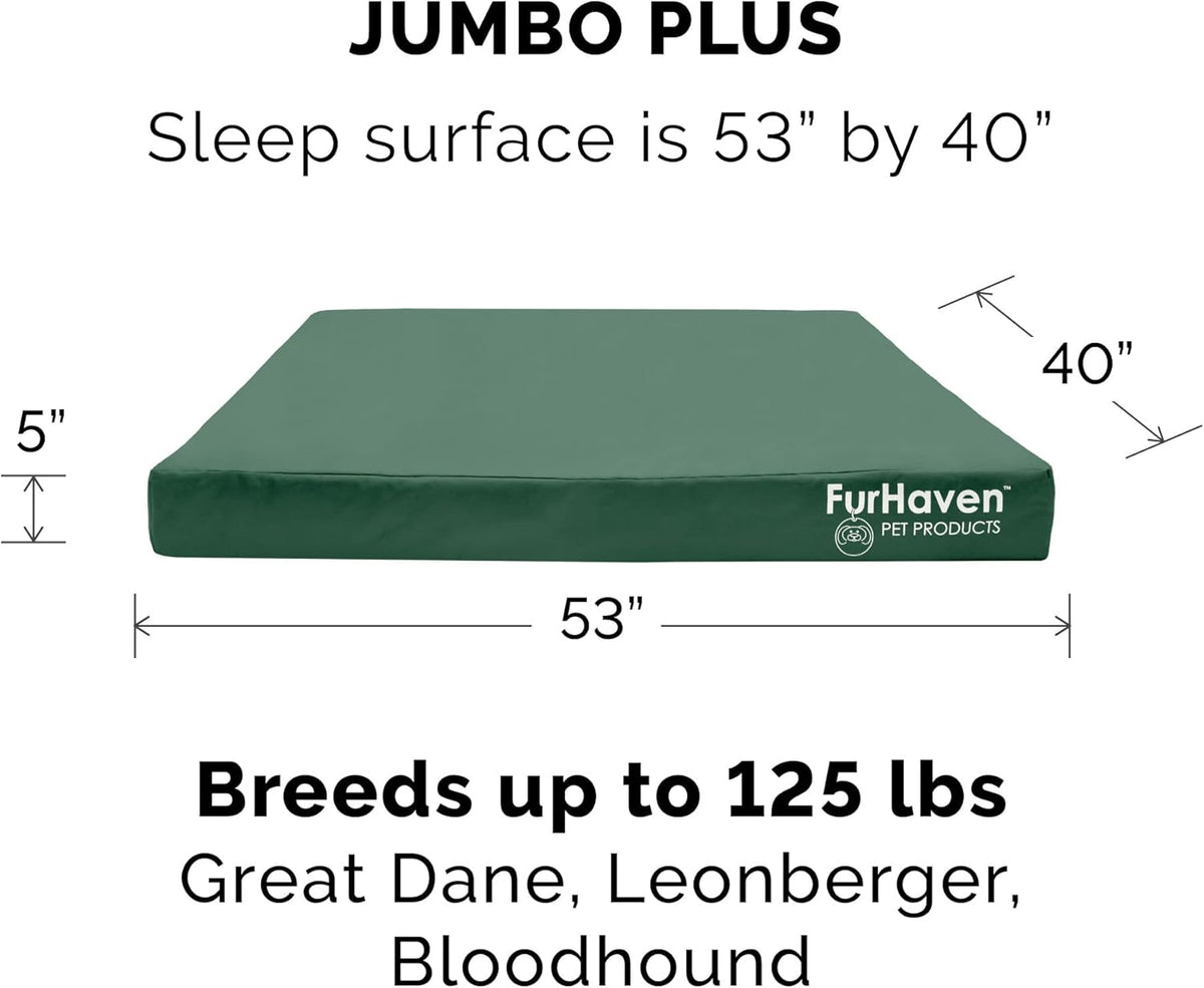 Furhaven Water-Resistant Cooling Gel Dog Bed for Large Dogs w/ Removable Washable Cover, For Dogs