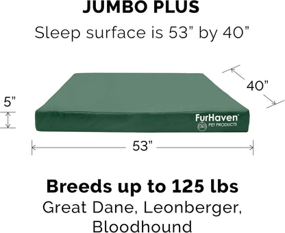 Furhaven Water-Resistant Cooling Gel Dog Bed for Large Dogs w/ Removable Washable Cover, For Dogs