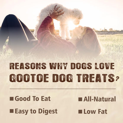 Gootoe Turkey Tendons for Dogs –All-Natural, Hypoallergenic Dog Treats, Rawhide Alternative, Long