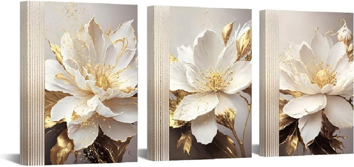 Yxbhhym Flower Canvas Wall Decor Living Room Bathroom Wall Art Paintings for Bedroom Wall Art