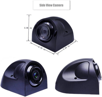 Backup Camera Kit 7 inch 4-Spilt Monitor Rear View Cameras with IP 67 Waterproof 18 IR Night Vision